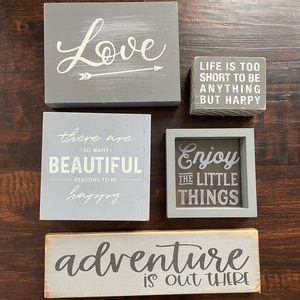 home decor, wooden signs